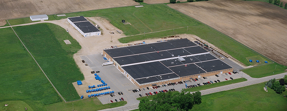 Aerial view of Patz facility